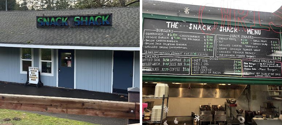 The Snack Shack Menu